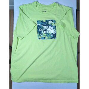 The North Face Men’s T Shirt Greenish Yellow Palm Tree Size XXL Cotton